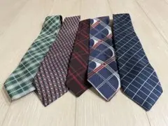 チェック柄ネクタイ 5本まとめ