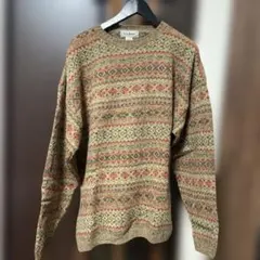 L.L.Bean エルエルビーン　総柄セーター L スコットランド製