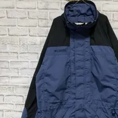 コロンビア　マウンテンパーカー　ブルーXL ロゴ刺繍アウトドア1016