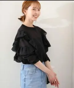 スローブイエナ　カットジャガードオフショルブラウス SLOBE IENA（スローブイエナ）の「カットジャガードオフショルブラウス