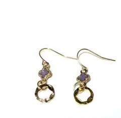 クロスとリングのピアス