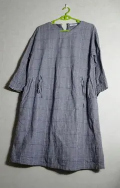 「SELF+SERVICE」チェック柄ラインワンピース　サイズL