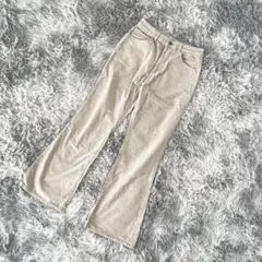 『GU』ジーユー　フレアパンツ　コーデュロイパンツ　コットン　綿　フルレングス