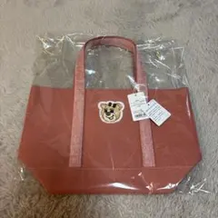 FEILER オールドテディ ワッペントートバッグ ピンク