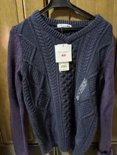 UNIQLO ウィンダーソンニット ネイビー S
