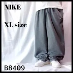 【極太 バギー】NIKE ナイキ ストレート スウェットパンツ グレー XL