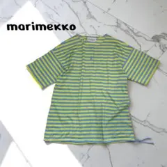 marimekko マリメッコ　Tシャツ ボーダー オーバーサイズ　S D436