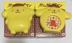 新品 ハッピーセット ポムポムプリン とけい型メモスタンド ベレー帽じょうぎ