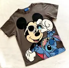 東京ディズニーリゾート ミッキー&スティッチ Tシャツ グレー　150cm