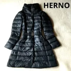 ヘルノ HERNO ダウンコート サイズ 40 Mネイビー レディース