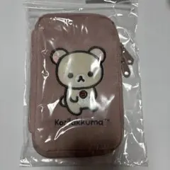 Rilakkuma ピンクポーチ メッシュポケット付き
