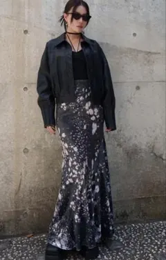 ☆Glam Lips☆レオパードクラッシュベロアマーメイドスカート☆