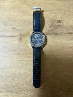 EMPORIO ARMANI 腕時計 メンズ　ネイビー レザー　AR-6089