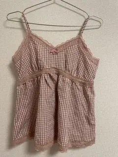 SHEIN ピンクチェック キャミソール