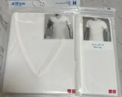 ユニクロ エアリズム メッシュ Vネック クルーネックTシャツ Мサイズ ２点