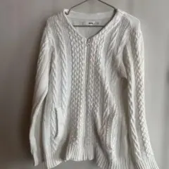 MPS. ホワイト ジップアップセーター 130 カーディガン