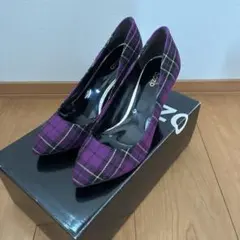 OZOC チェック柄 ポインテッドトゥ パンプスのサムネイル