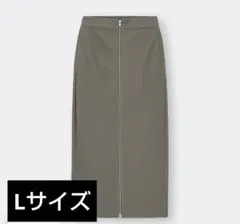 フロントジップナローロングスカート　グレー　gu ザラ　ユニクロ　 Lサイズ