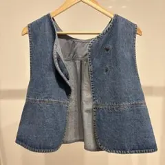 美品　FREAK'S STORE 2WAYショートデニムベスト