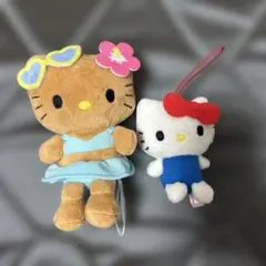 ハローキティ マスコット ぬいぐるみ 日焼けギャル　セット