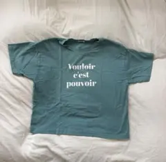 ロゴプリント 半袖Tシャツ ブルー Mサイズのサムネイル