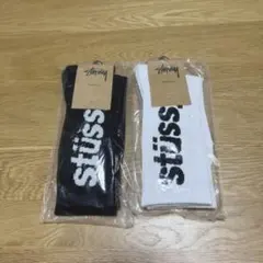 Stüssyソックス 2色セット(Black&White)