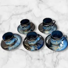 コーヒーカップ＆ソーサー 5客セット 陶器製品