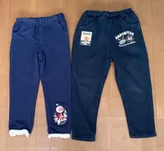 アンパンマン パンツ 100cm 2枚セット 長ズボン ネイビー