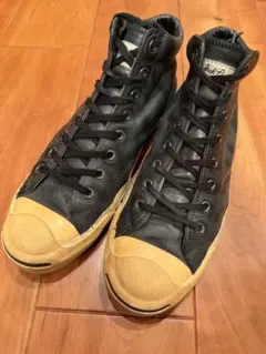 光*子様 コンバース ジャックパーセル レザー HI 黒 28.0 廃盤モデル