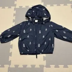 H&M ネイビー ボートプリントジャケット 74