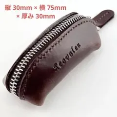 【新品】小銭入れ 極小 本革 コインケース 本皮 YKKファスー　ダークブラウン