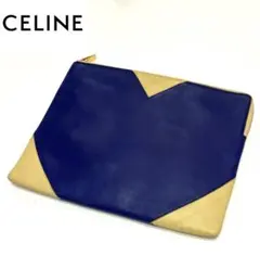 セリーヌ☆クラッチバッグ　セカンドバッグ　革　アクセサリーポーチ　バイカラー