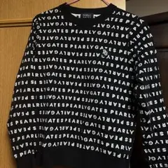 PEARLY GATES ロゴセーター ブラック
