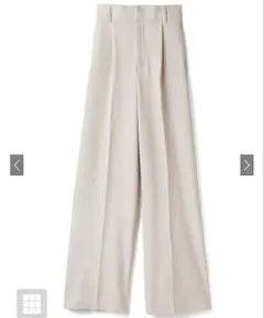 センタープレスワイドタックロングパンツ[gm615]
