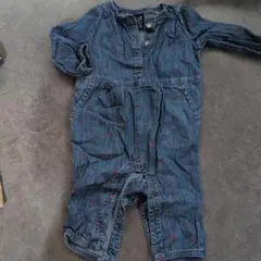 GAP デニム花柄ロンパース 6-12ヶ月