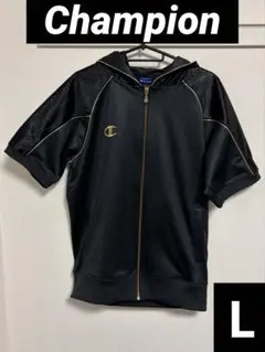champion チャンピオン　ジャージ　半袖　フード　L jaspo 美品　上のサムネイル