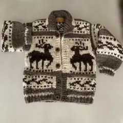 カナダ購入　トナカイ柄カウチンセーター