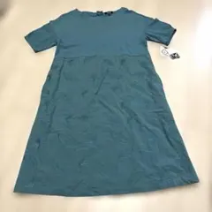 ギリギリ価格。新品。Part 2エメラルドグリーンリーフ刺繍カットソーワンピース