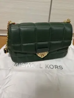 MICHAEL KORS ダークグリーン チェーン　ショルダーバッグ　美品