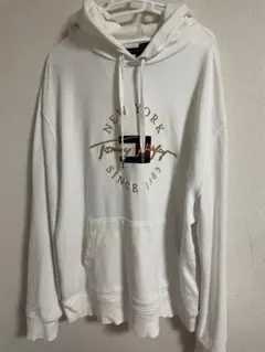 TOMMY HILFIGER ホワイトパーカー XL