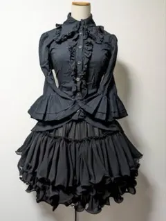 ATELIER BOZ　黒 フリル付　姫袖　ブラウス　アトリエボズ　ゴスロリ