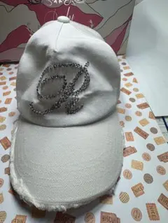 Radyラインストーン装飾 キャップ ホワイト