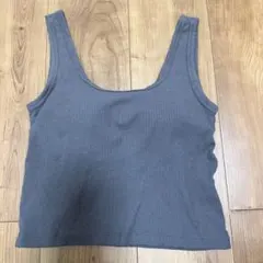 【GU】ブラフィールクロップドバックオープンタンクトップ