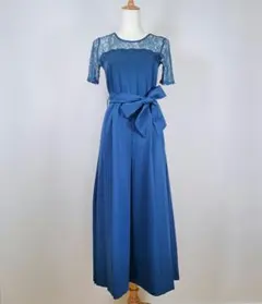 CECIL McBEE レース プリーツ オールインワン パーティードレス M