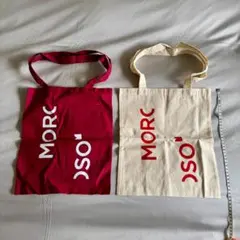 MOROSO エコバッグ（赤・白）2点セット