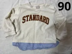 petit main ロゴ入りアイボリートレーナー