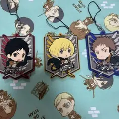 【匿名配送】進撃の巨人　進撃の巨人展　ラバースラップ　3点　バラ売り◯