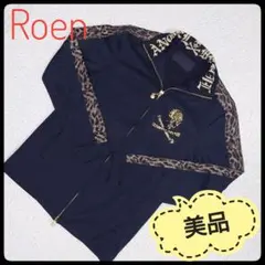 【美品】 ROEN　スカル　スワロフスキー　トラックジャケット　ブラック