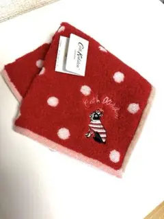Cath Kidston タオルハンカチ ドット 赤いハンカチ 新品タグ付き