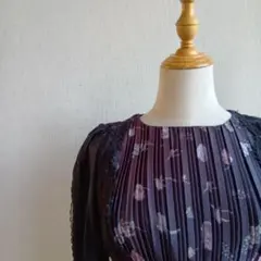 Herlipto Pleated Floral-Print SatinDress